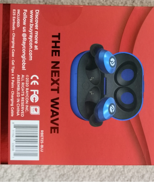 raycon earbuds blinking red and blue